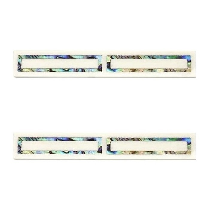 2x Classical Guitar Bridge Tie Block Frame Abalone Shell Bone Inlay Luthier A28