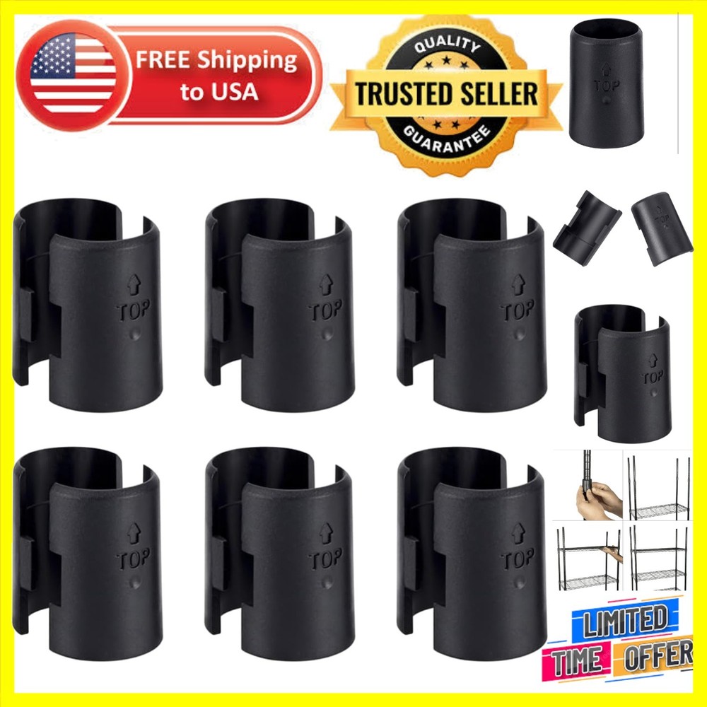 Compact 12-Pack Wire Shelf Lock Clips for Reliable Post Shelving Support