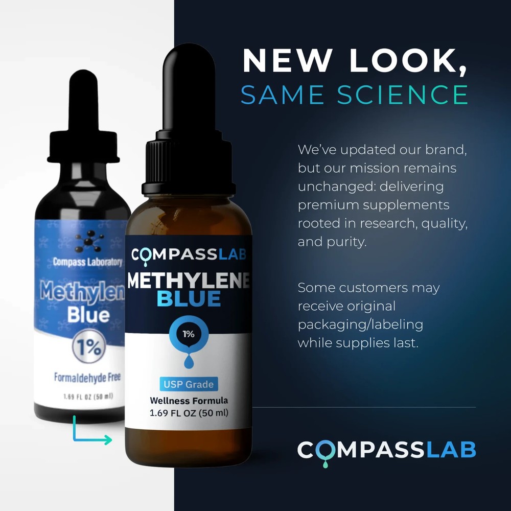 MB 1% Solution, 50 mL – Glass Bottle – Compass Laboratory