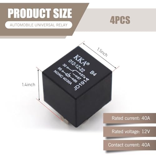 4 PCS Starter Relay, 5 Pin Relay, Trim System Components, Universal