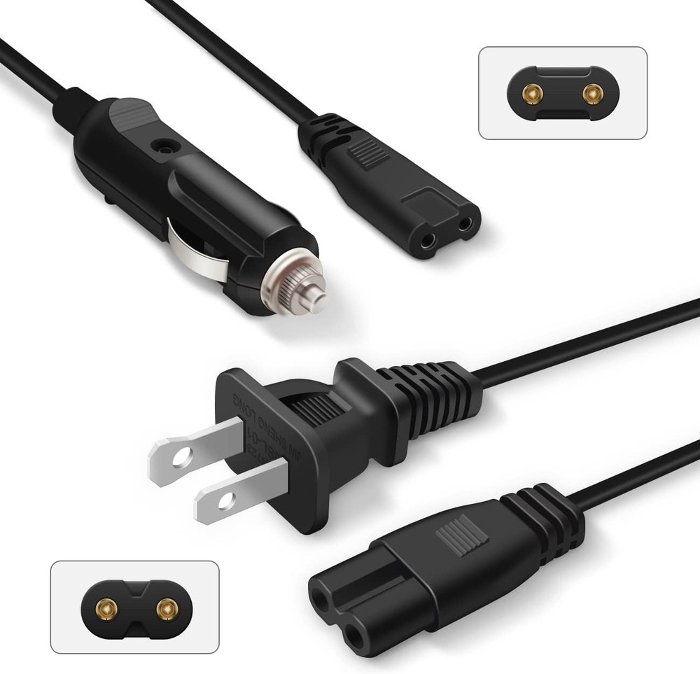 Electric Lunch Box Cable Type A NOT Universal, 110V V-Type Angle A, Dark Grey
