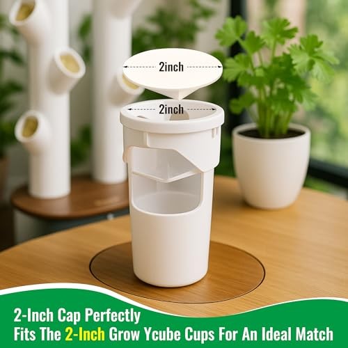 20pcs Caps Compatible with Gardyn yPod Hydroponic System, ABS-Plastic Covers