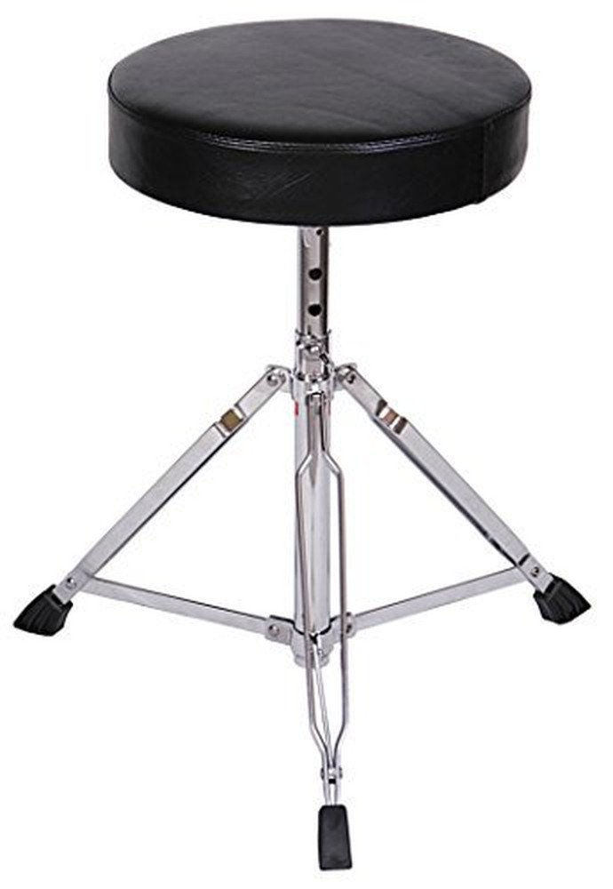 Drum Throne Height Adjustable Padded Seat Drum Stool, Double-Braced