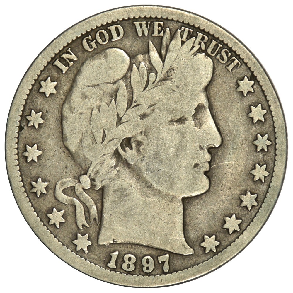 1897-O BARBER HALF DOLLAR ~ BOLD VG!