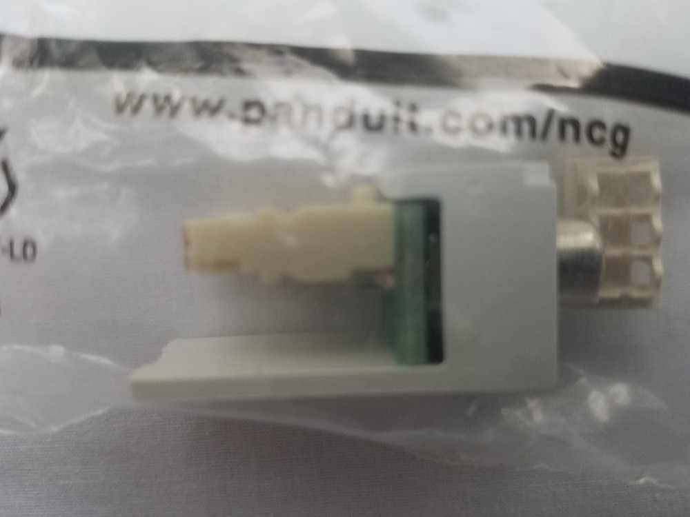 CJRRWH Panduit RCA Punchdown Module Mini-Com White with Red Insert
