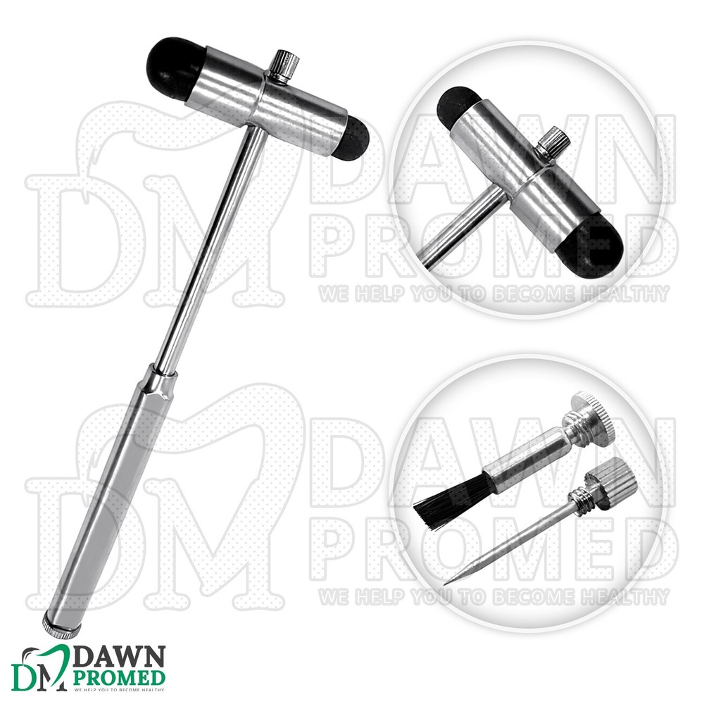 3 Pcs Precision Reflex Diagnostic Taylor Hammer, Tuning Fork & Buck Hammer Set