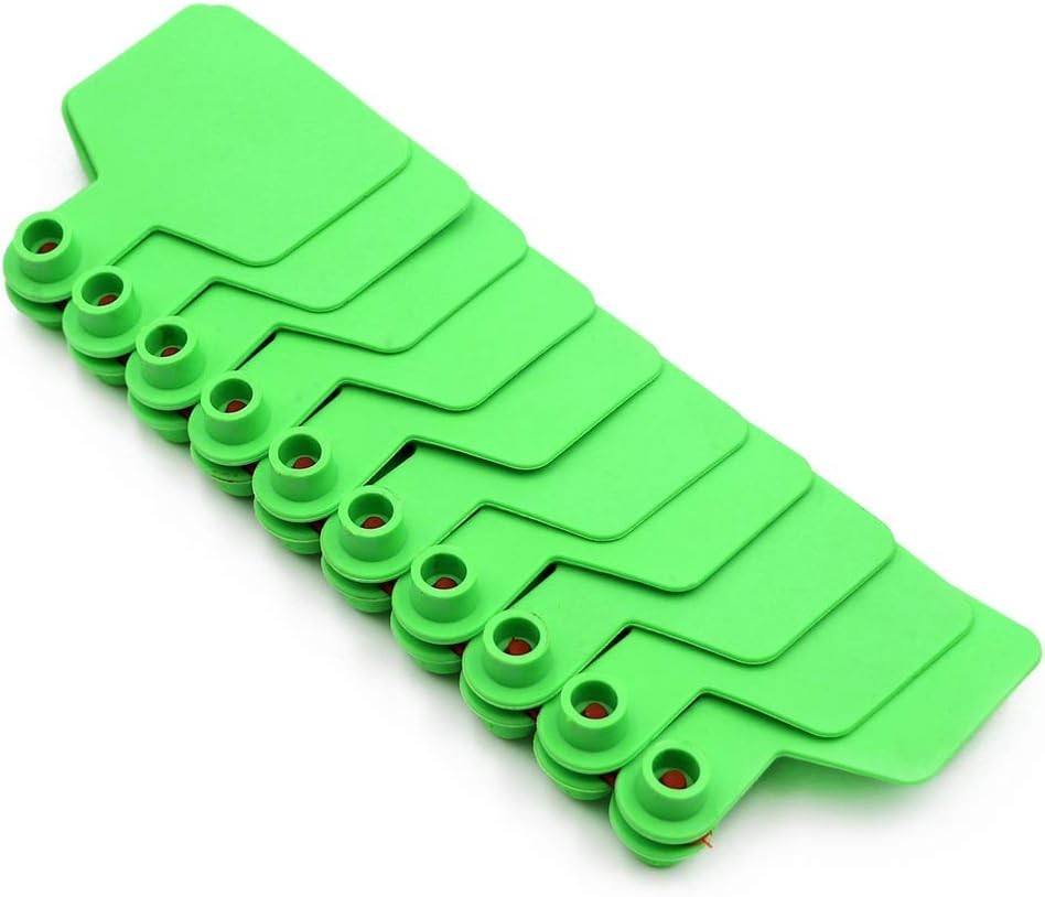 Versatile 100 Count Blank Ear Tags for Cattle, Sheep, Goats - Durable Plastic