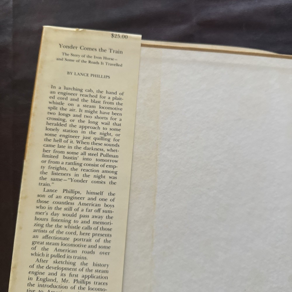 1965 YONDERS COMES THE TRAIN BY LANCE PHILLIPS