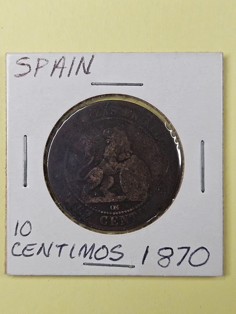 COINS - SPAIN - 10 CENTIMOS 1870
