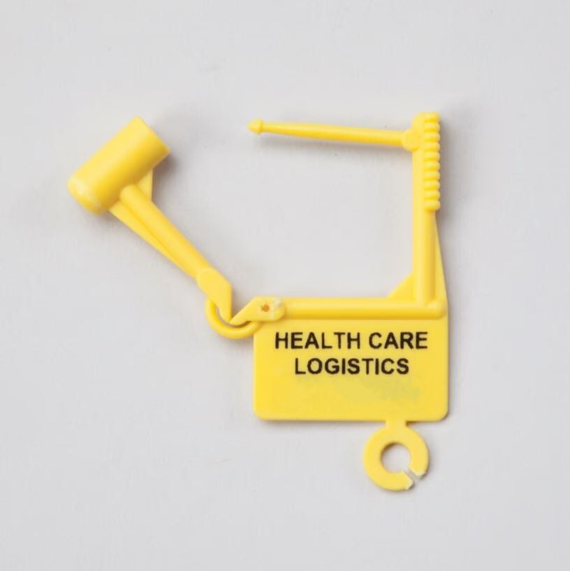 *100-Pieces* HCL Padlock Seal Sequentially Numbered Yellow 7903