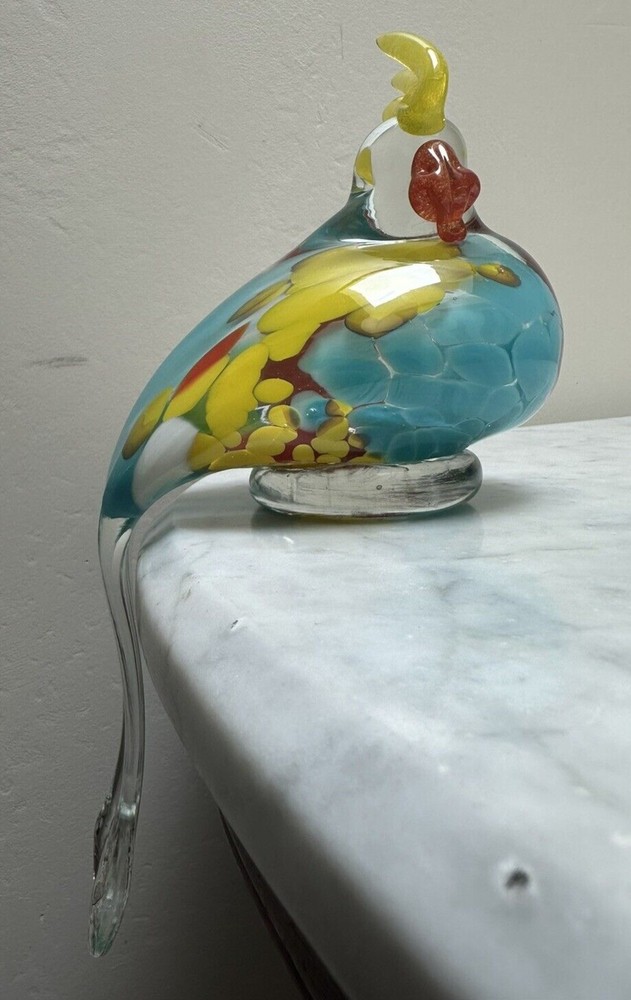 Colorful Glass Parrot Murano Style