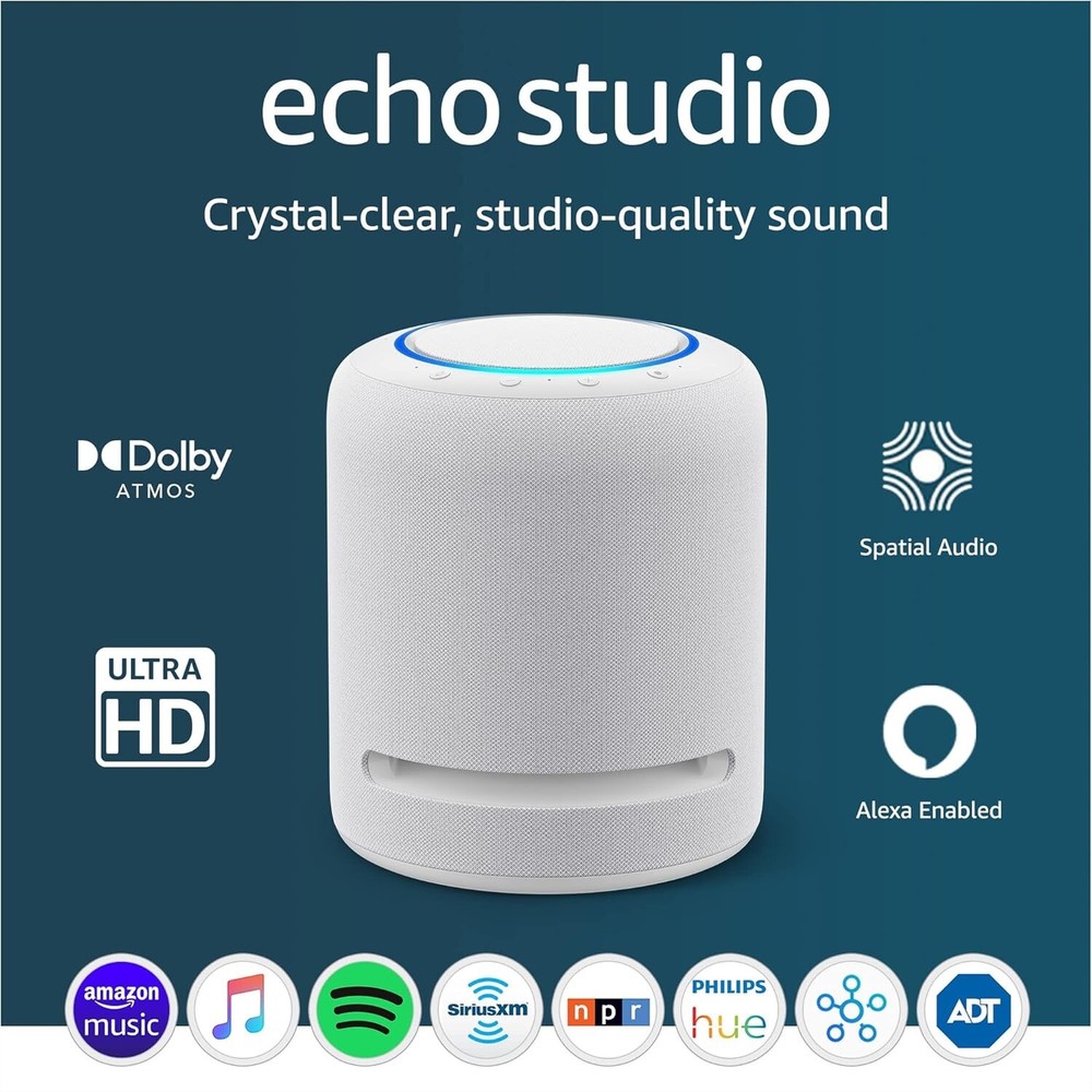 NEW Amazon Echo Studio Dolby 3D Atmos best-sounding Alexa Speaker WHITE