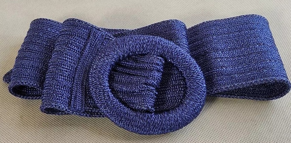 Women's 90's Themed Small Light Blue Fabric Belt
