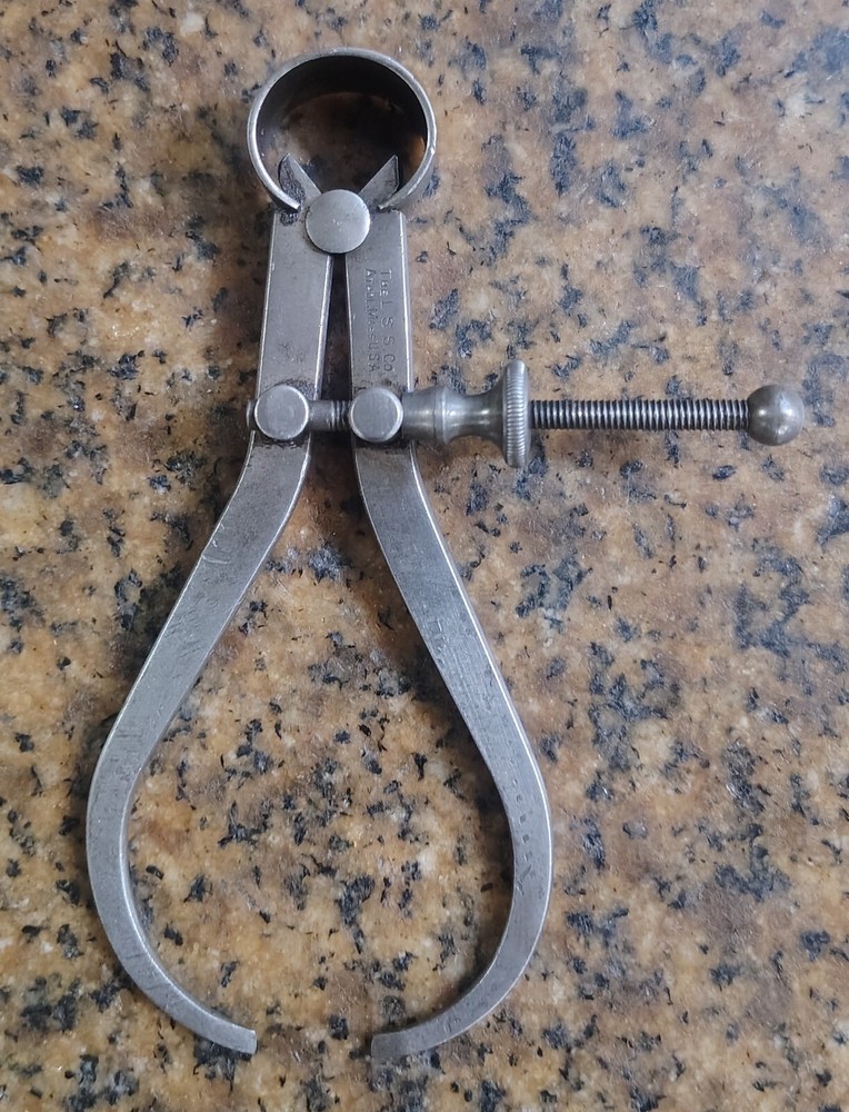 🗽 VINTAGE L.S. STARRETT 4" OD CALIPER