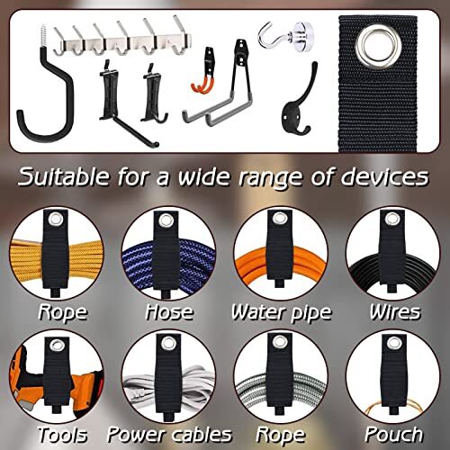 12 Pack Extension Cord Holder Organizer Large 13 Inch (Unfolded) Single Size