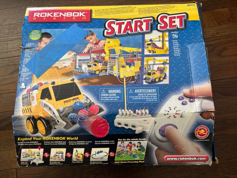 Rokenbok System Start Set 34111 & 2 Expansion Packs Control Center UNTESTED