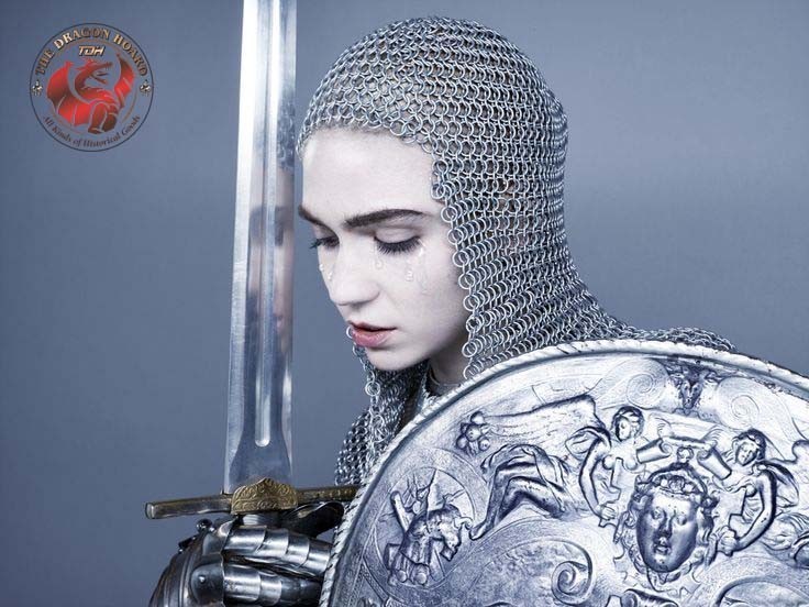 Medieval Aluminum Chainmail Coif Chain mail Medieval Reenactment Armor