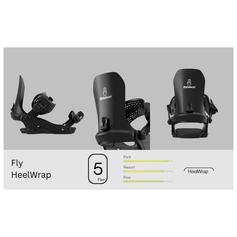 BATALEON Fly HeelWrap Black Snowboard Bindings (BA.26.21.FL.BK)