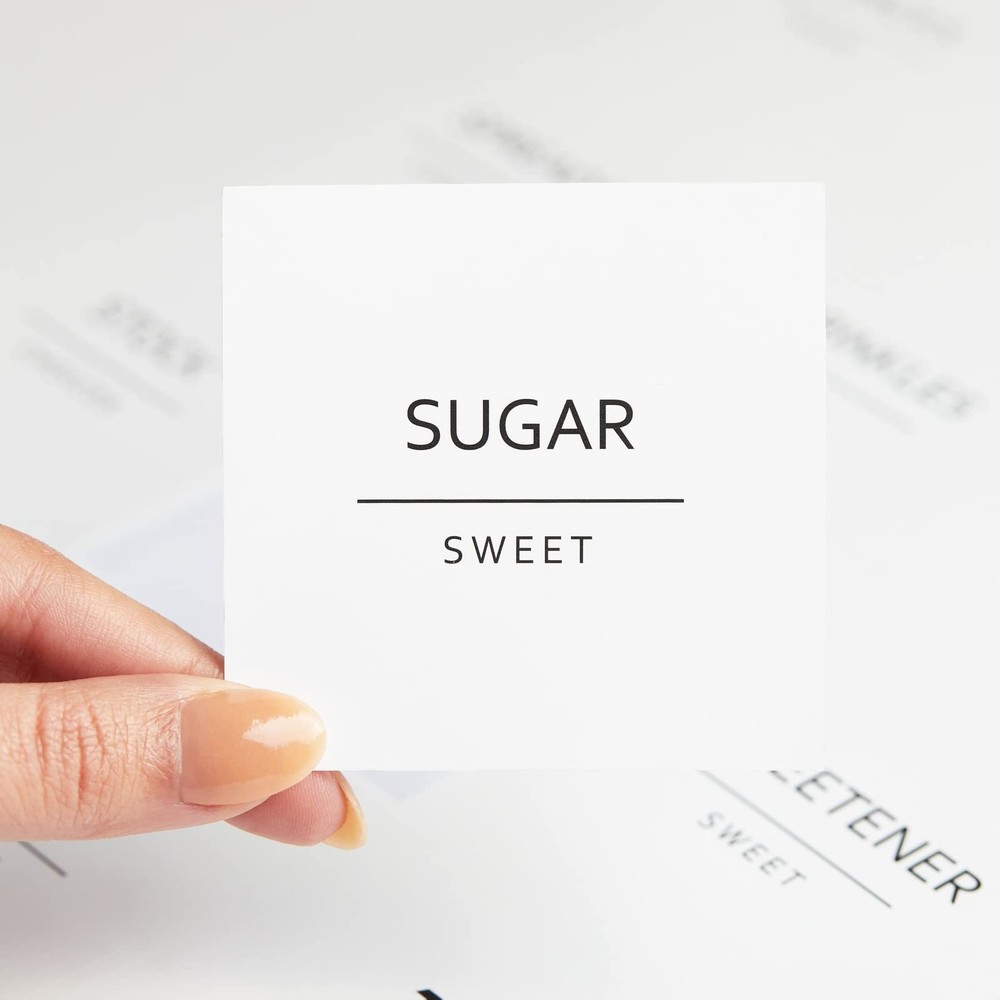 Talented Kitchen Pantry Labels 2.5 x Inches, Black Text on White Backing
