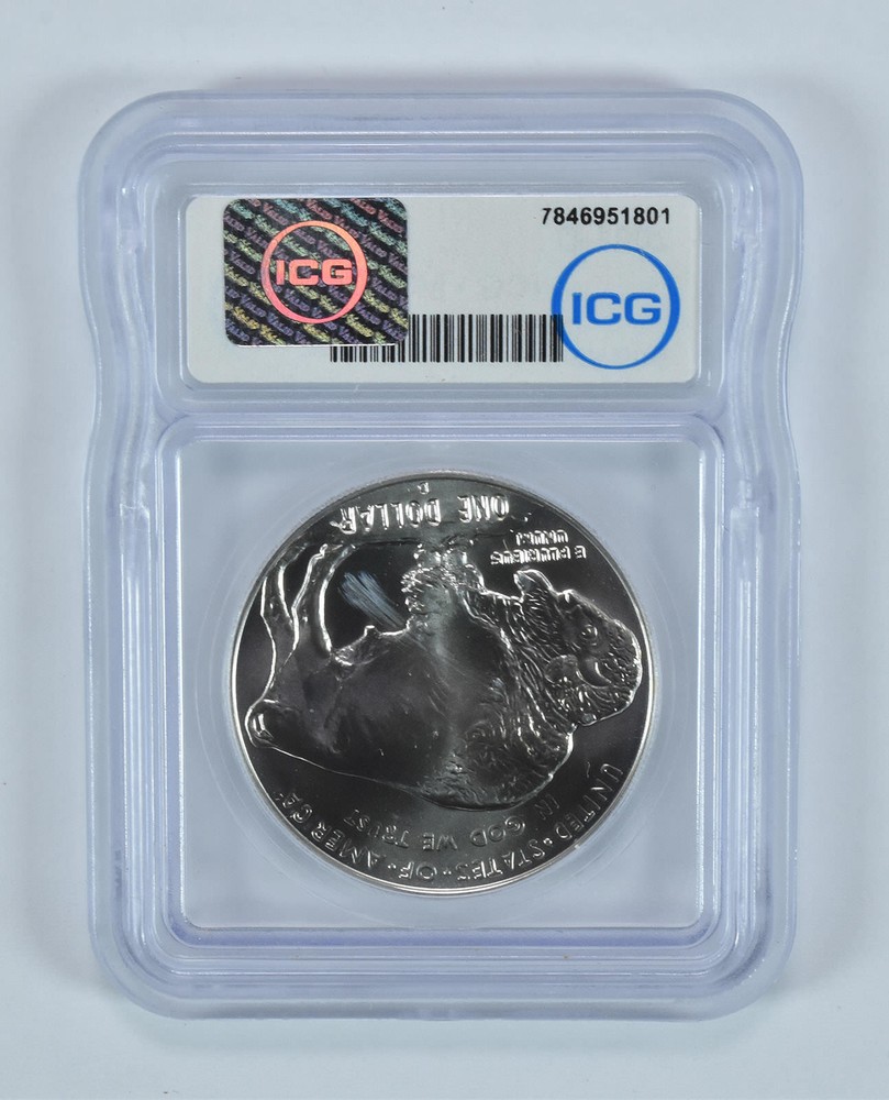 2001-D Buffalo Commemorative Silver Dollar MS70 ICG