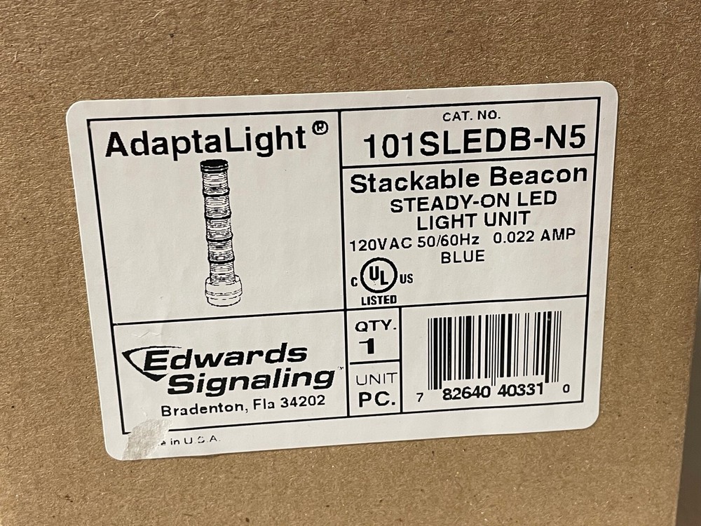 Edwards Signaling AdaptaLight 101SLEDB-N5 Stackable Beacon LED Light Blue