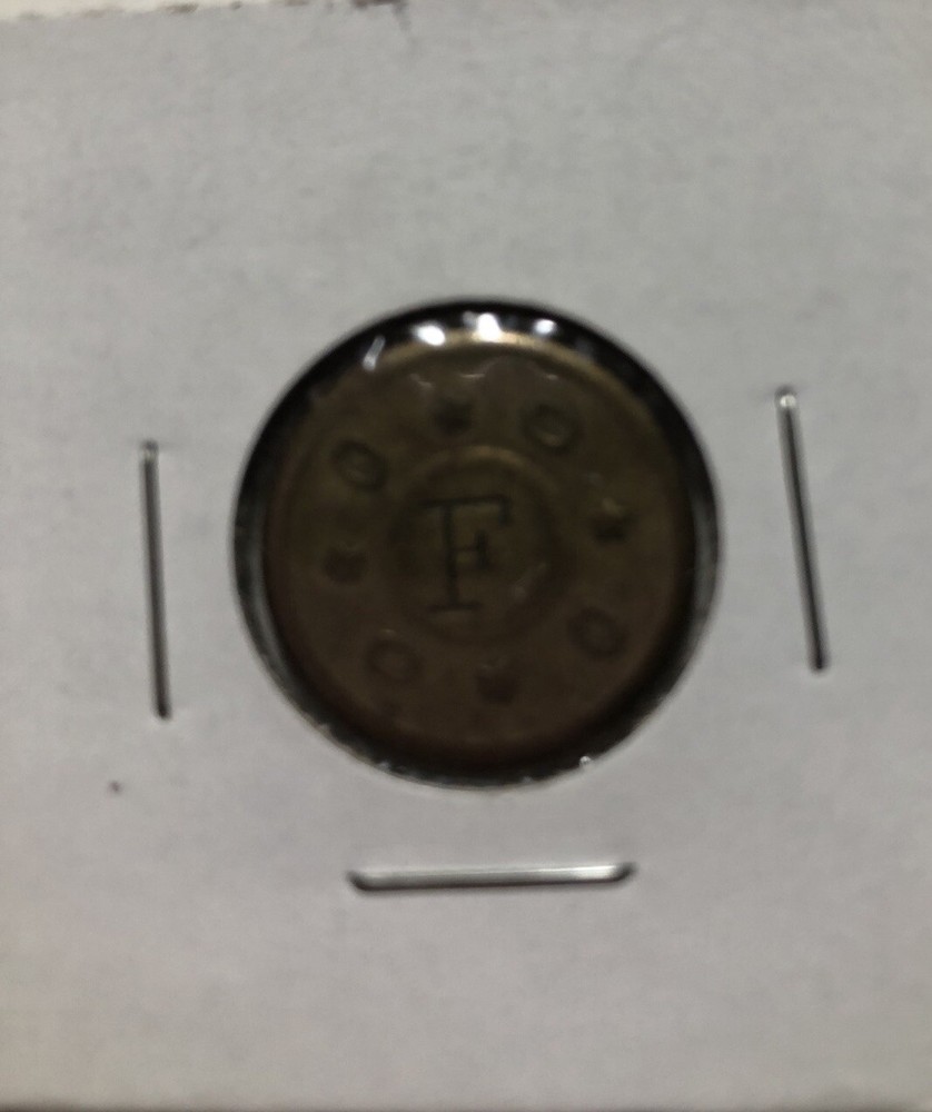 Double Sided Embossed F Token