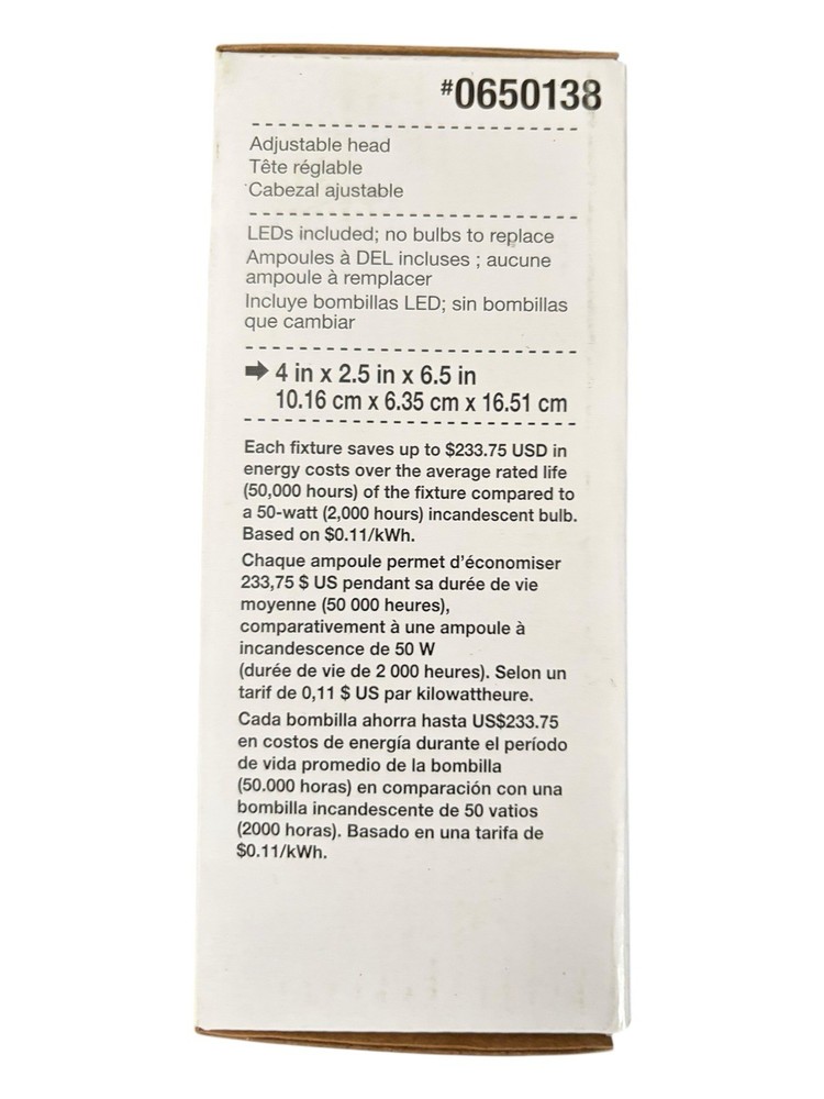 Project Source Step Head LED Matte Black Finish -Qty 2-