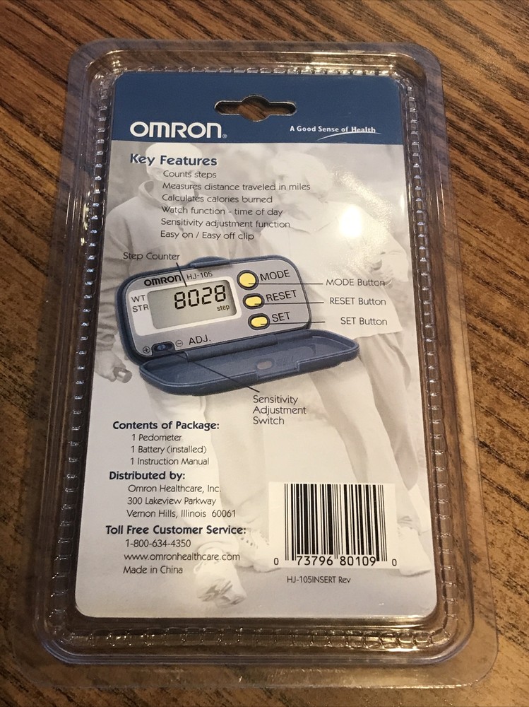 Omron - Digital Pedometer - HJ-105 - Step/Calorie Counter