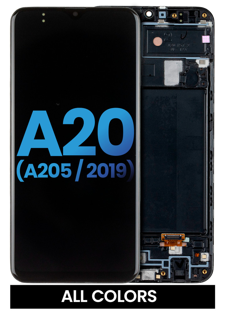 Replacement LCD Assembly With Frame For Samsung Galaxy A20 A205 - All Colors