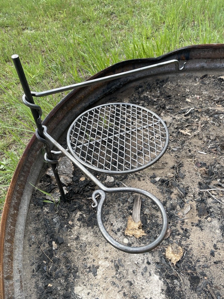 Campfire Stake Grill - Hand Forged Iron