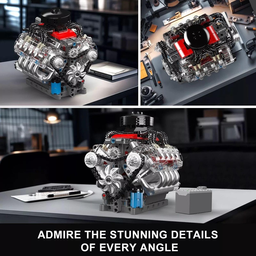 V8 Engine Motor Engineering Model Easy To Assemble With Strong Clamping Force