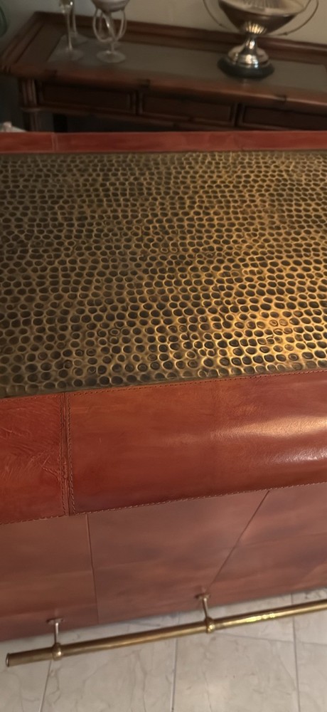 Leather And Brass Top bar