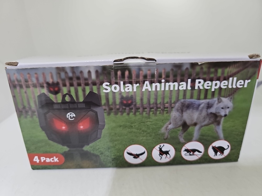 Solar Nocturnal Animal Repeller Predator Control Light Repellent Devices (3 Pack