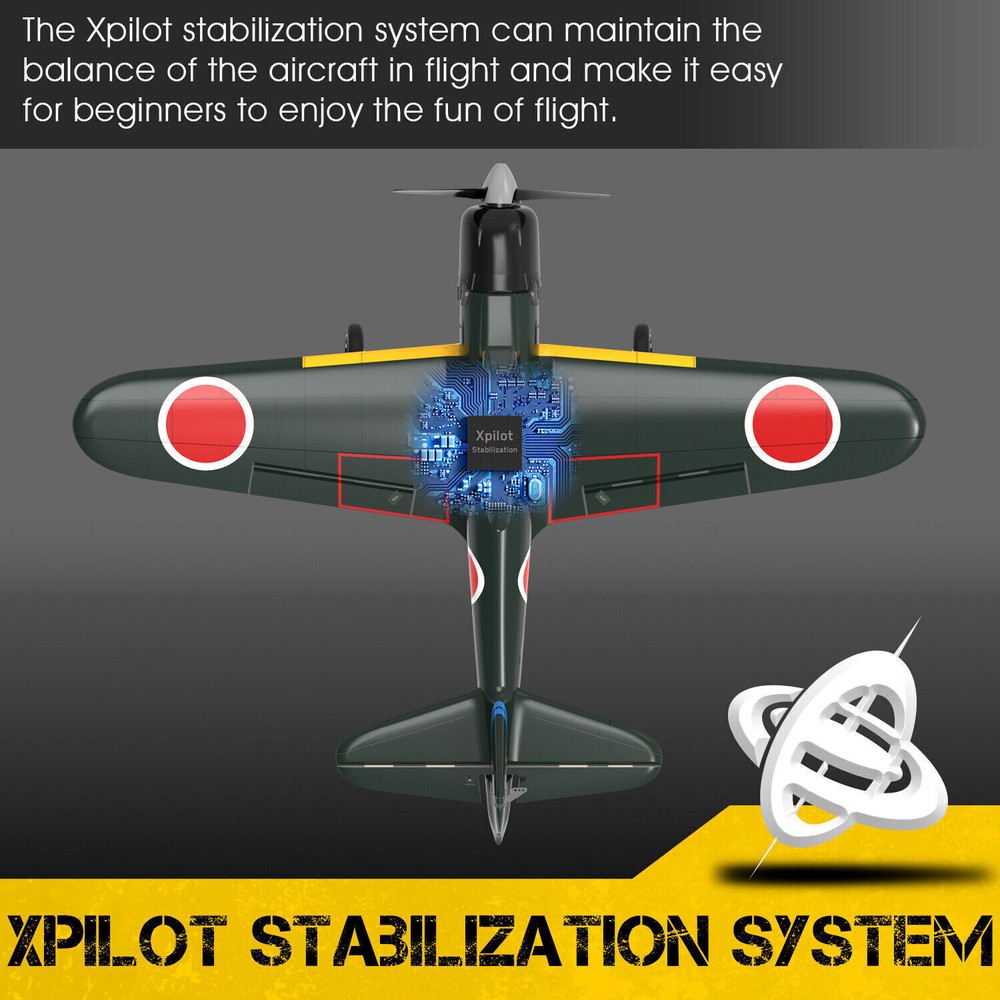 VOLANTEX 2.4G 4CH WWII A6M Zero Fighter Remote Control Aerobatic RTF RC Plane