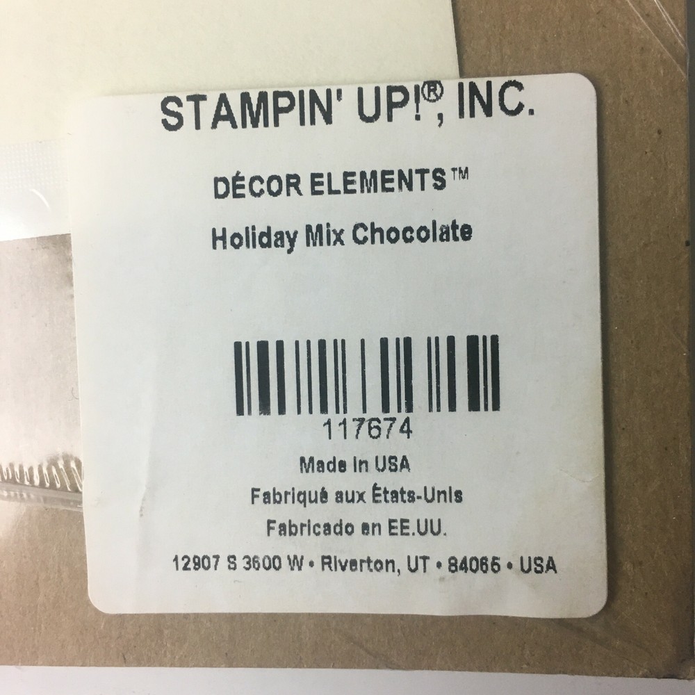 Stampin' Up! ~ DECOR ELEMENTS ~ Holiday Mix Chocolate ~ Applicator Included :)