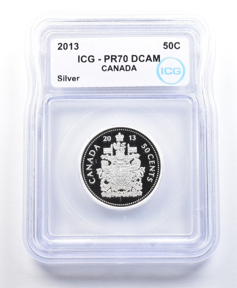 2013 Canada 50 Cents Silver PR70 DCAM ICG *0939