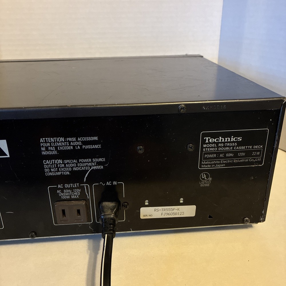 Technics Double Cassette RS-TR555 Partially Tested-Works