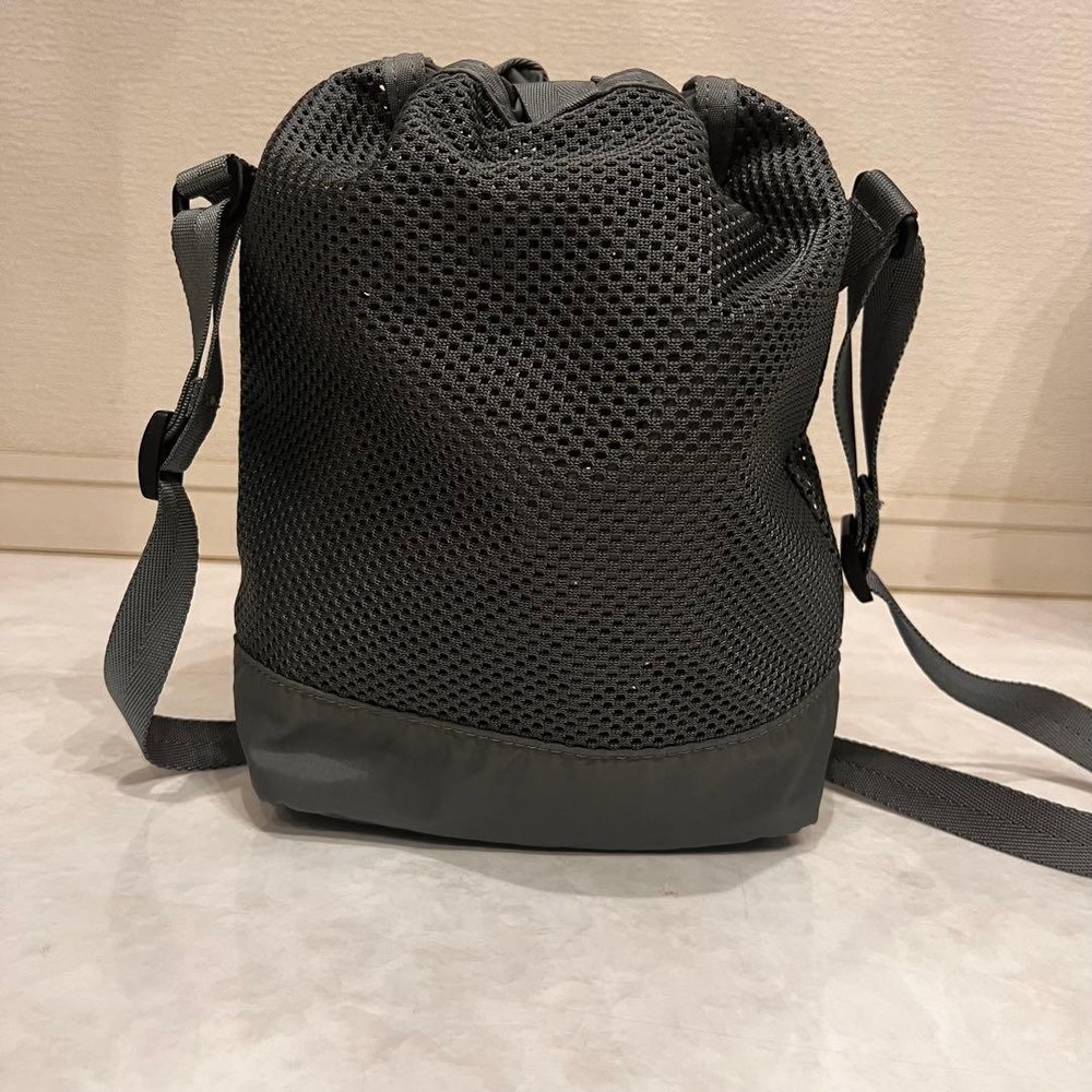 Good Condition Porter Screen Drawstring Shoulder Bag Gray
