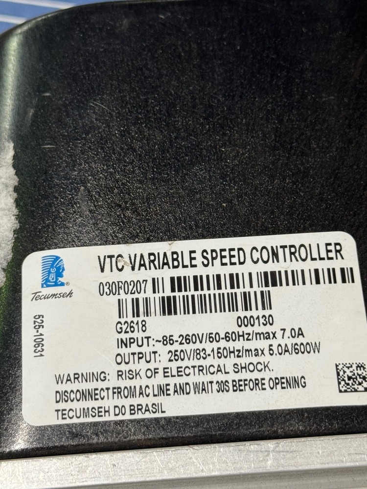 Tecumseh VTC Variable Speed Controller 030F0207 85-260V 600W Compressor