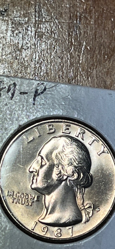 1987-P UNCIRCULATED WASHINGTON QUARTER BRILLIANT UNCIRCULATED