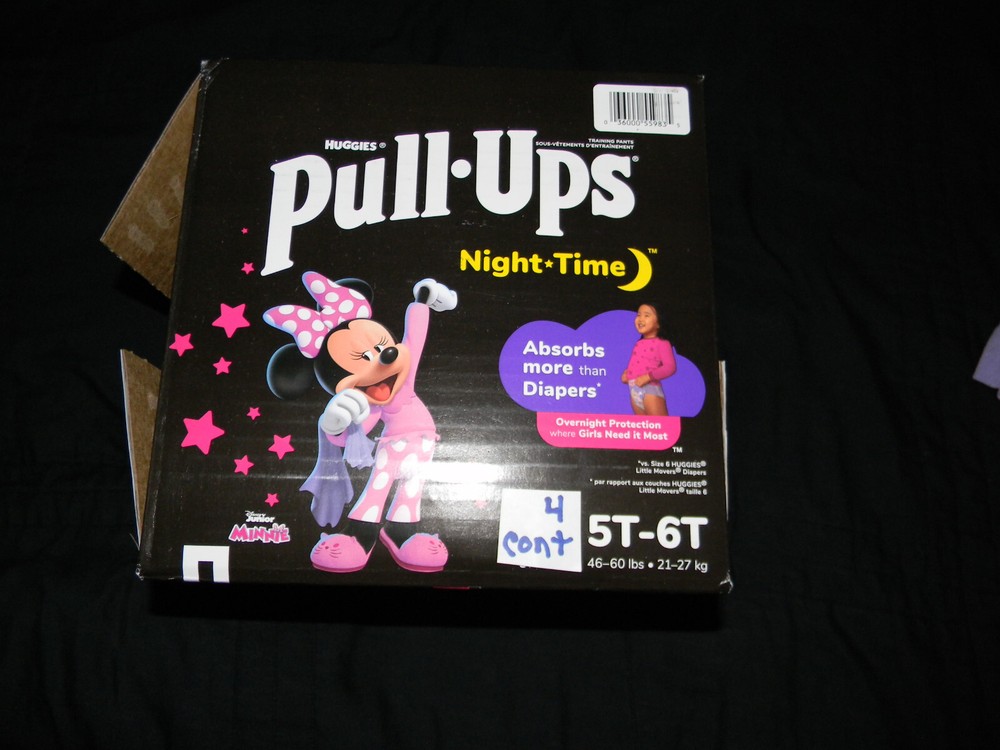 4 sample Huggies night-time Pull-ups 5t-6t over 46-60 Lbs.