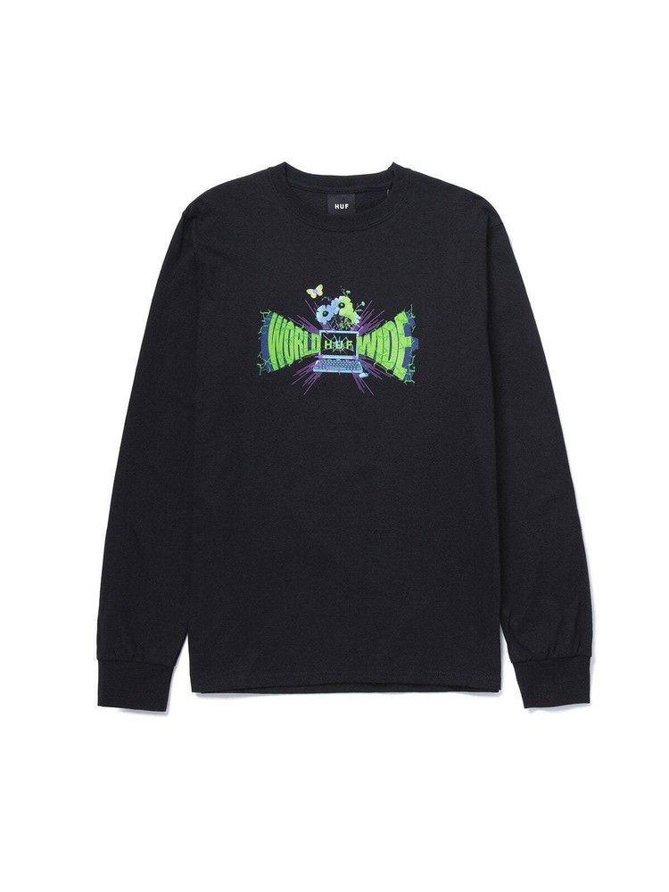Huf Mens Off-Line L/S Tee Black TS01493