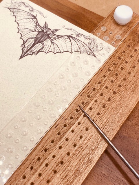 Bookbinding Japanese Stab Binding Wood Tool.