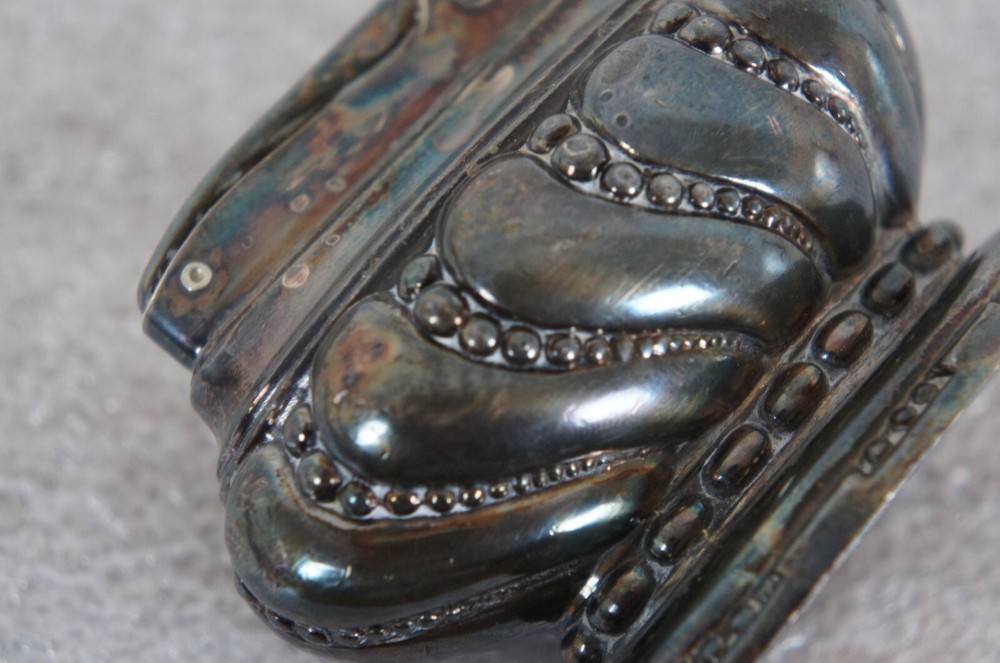 Mid Century Ronson Crown Silver Plate Cigarette Cigar Table Parlor Lighter 3"