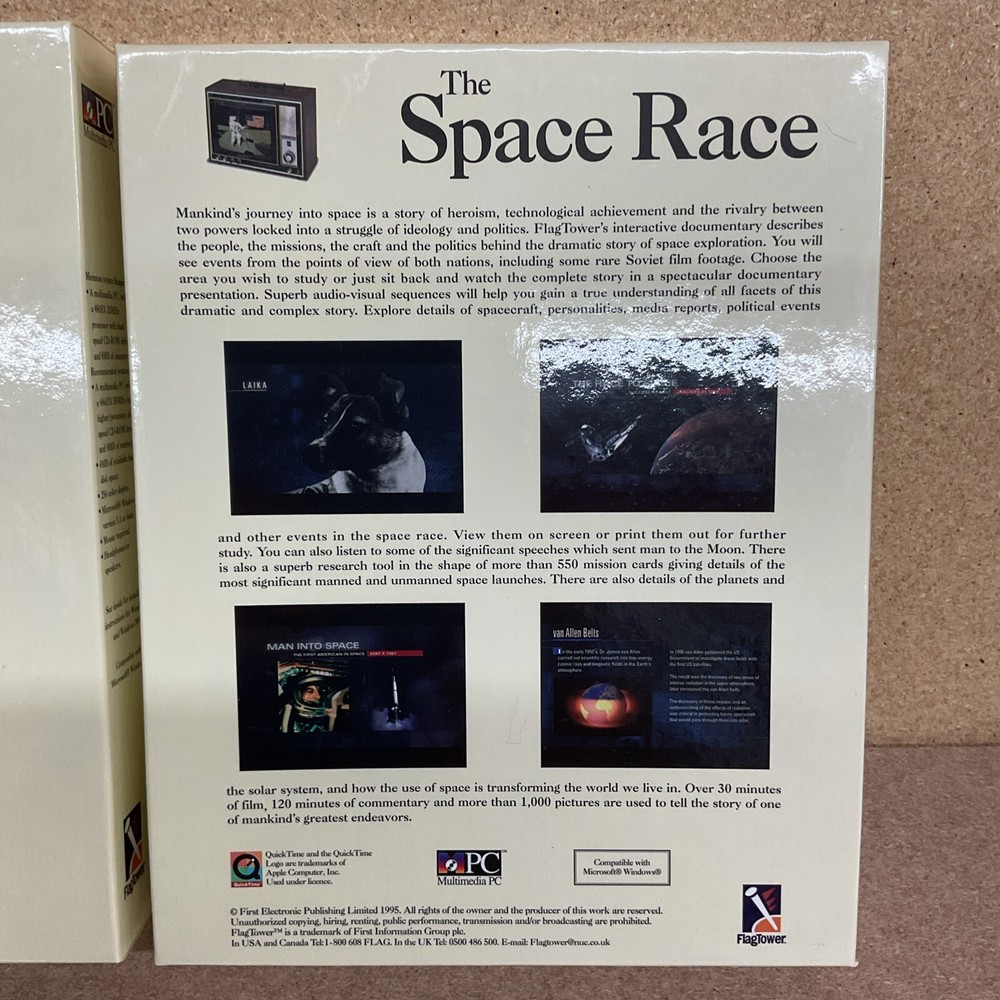 The Space Race Interactive Documentary Big Box PC CD-ROM FlagTower