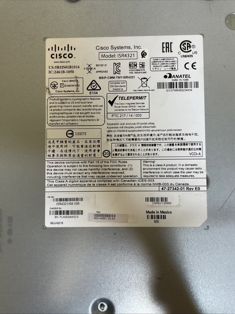 CISCO 4300 SERIES ISR4321