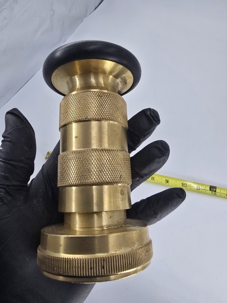 FIRE HOSE NOZZLE 2-1/2" NST BRASS SPRAY NOZZLE