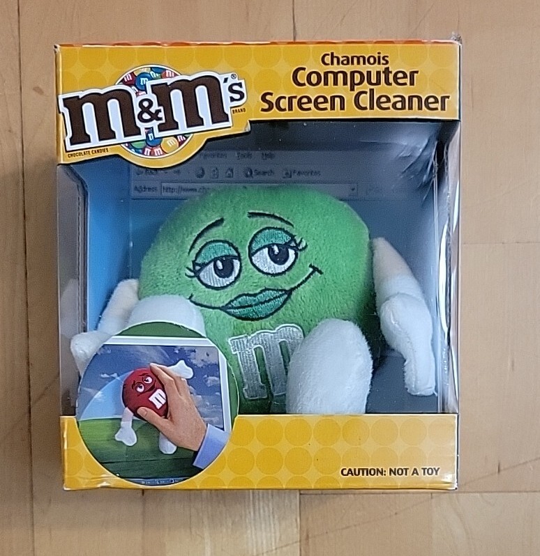 M&M's Computer Screen Cleaner - Green Chamois - 021276310068 - NIB
