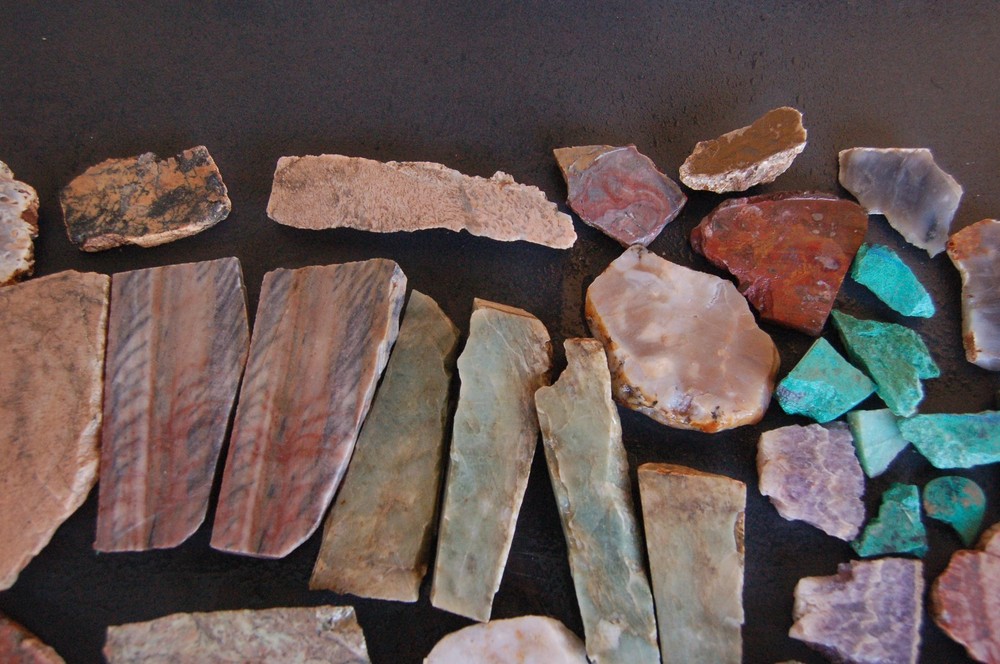 Miscellaneous Jasper, Agate, Calcite Onyx Slabs End Cuts Ect.