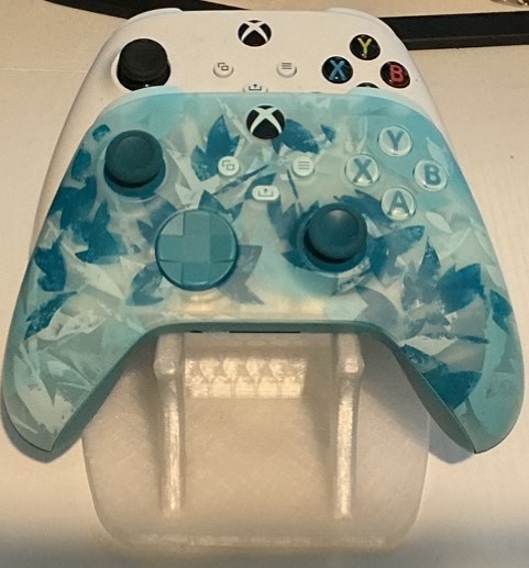 3d printed due controller holder PETG Transparent white